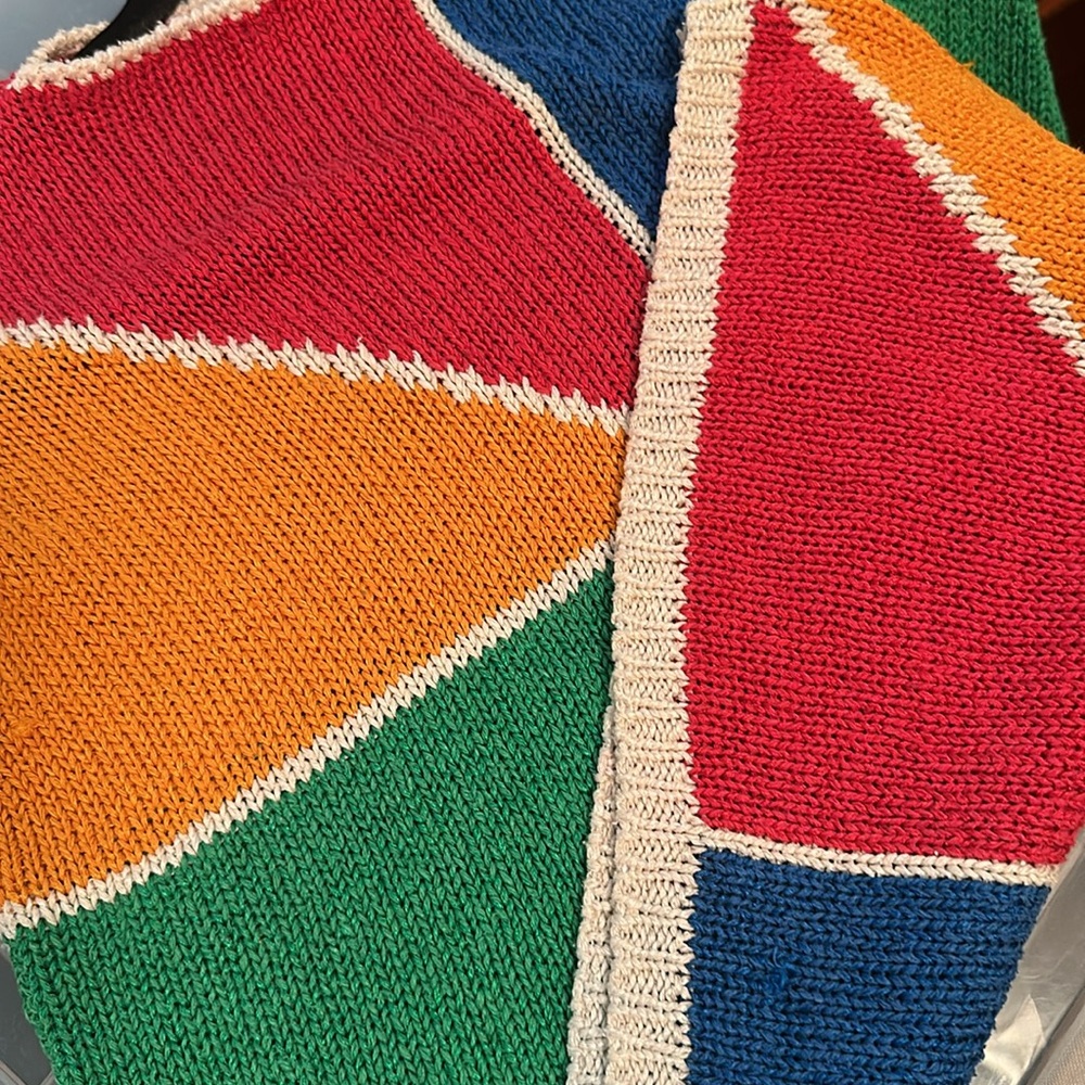 Liz Claiborne Vintage Colorful Sweater Silk blend Medium - Picture 7 of 8